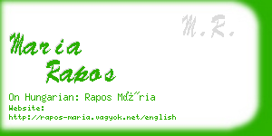 maria rapos business card